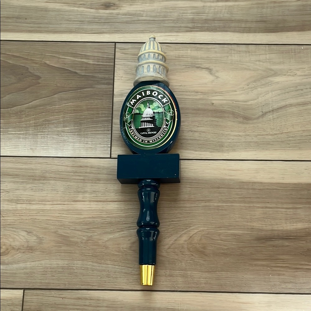 Maibock Beer Tap Handle - Green and Gold